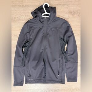 Nike Thermo Fit Men's Black Full-Zip Hooded Performance Jacket medium